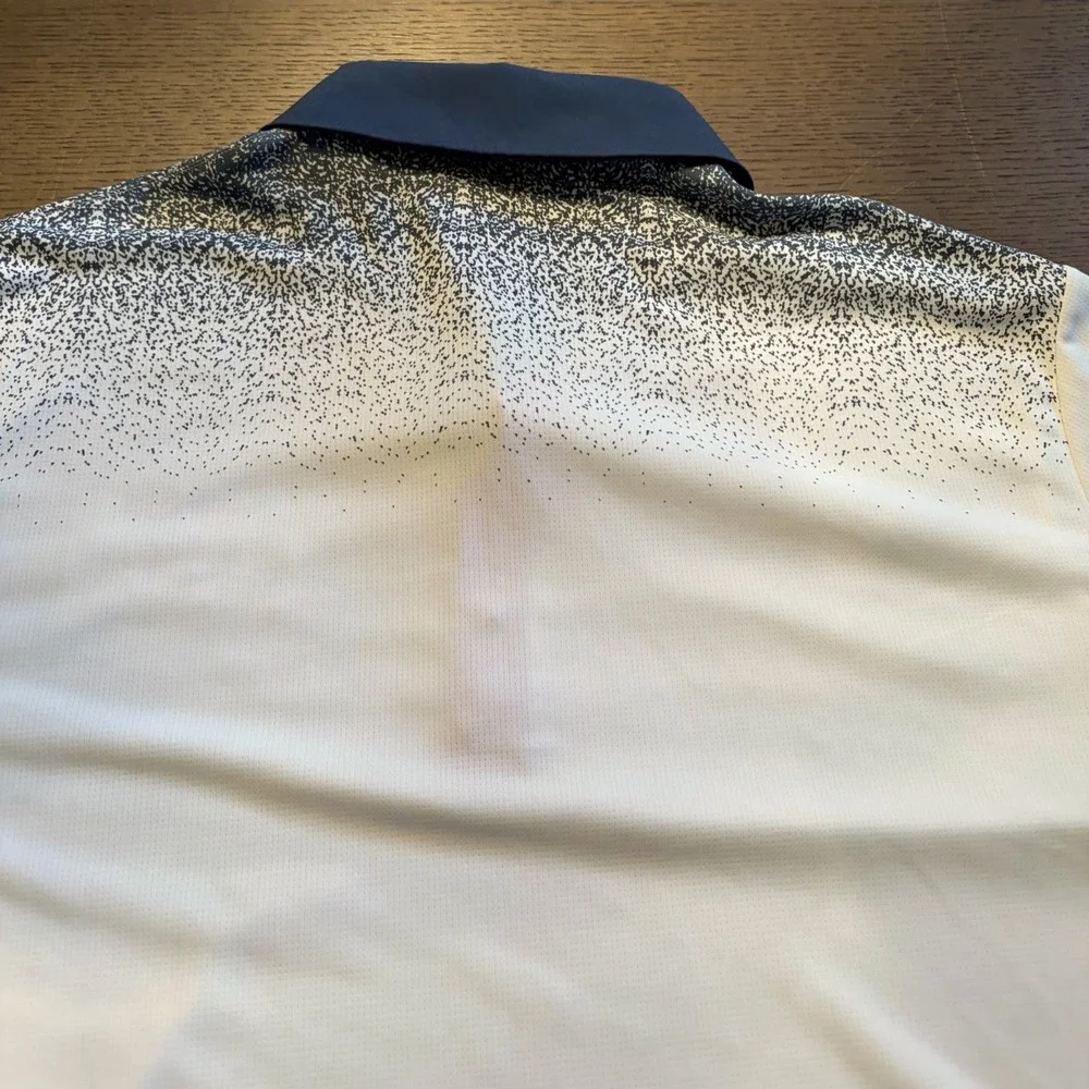 Adidas USA Golf Climachill Polo Shirt Mens XL White Navy Speckle Gradient